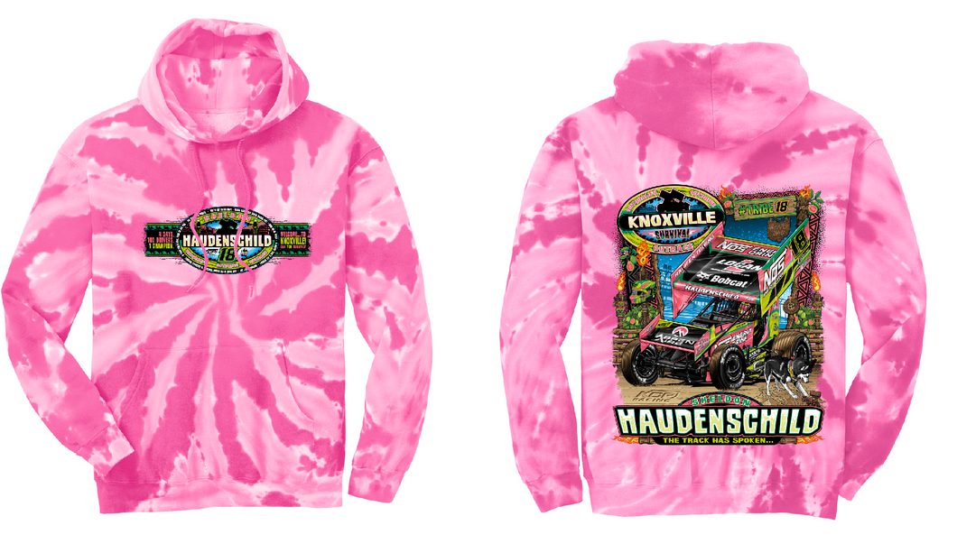 2026 Knoxville Nationals Pink Tie Dye Hoodie
