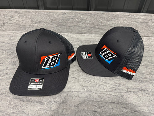 2026 18 Black SnapBack Mesh Back Hat